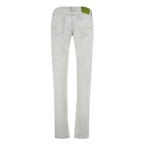 HANDPICKED Men's Straight Leg Denim Jeans Men GREY Pants